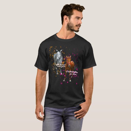 T-SHIRT ケイメイ牧場　元サラブレッド「２頭の躍動感のしぶき」 (Devant entier)