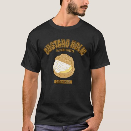T-SHIRT シュークリーム(生クリーム) (カレッジ風イラスト) (Devant)