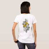 T-SHIRT トラとコウモリ・タイルのテセレーション(YWGL_BW) (Dos entier)