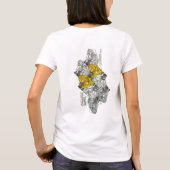 T-SHIRT トラとコウモリ・タイルのテセレーション(YWGL_BW) (Dos)