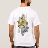 T-SHIRT トラとコウモリ・タイルのテセレーション(YWGL_BW) (Dos)