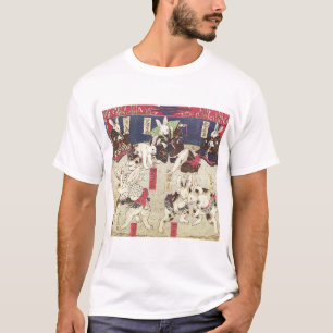 T-shirt 兎の相撲, lapins de sumo de 芳藤, Yoshifuji, Ukiyo-e