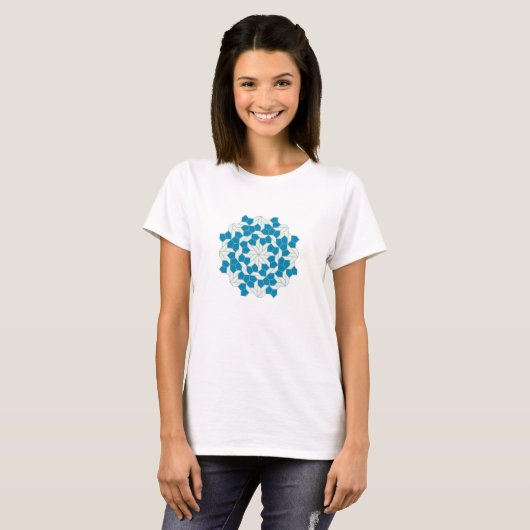 T-SHIRT 凸五角形と台形の8回回転対称テセレーション (Devant entier)