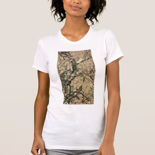 T-shirt 動 植 綵 絵(18)桃 小 ,  de  花 (Devant)