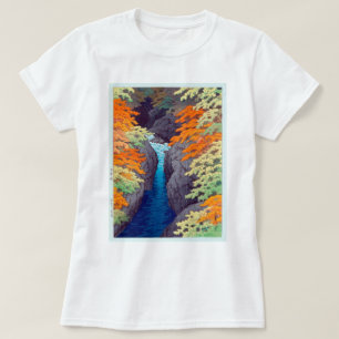 T-shirt 吾 妻 峡, Gorge Azuma, Hasui Kawase, Coupe de bois