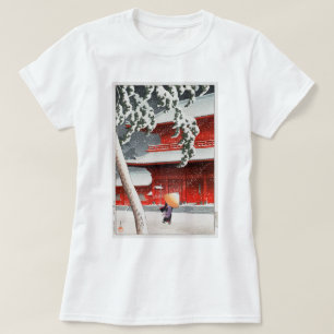 T-shirt 増 上 寺, 川 瀬 temple 水 Zôjô-ji, Hasui Kawase, Woodcut