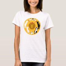 御守六猫 Tシャツ レディース