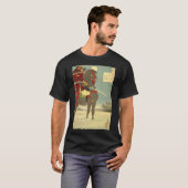 T-SHIRT 日本画、美しい月と侍 (Devant entier)