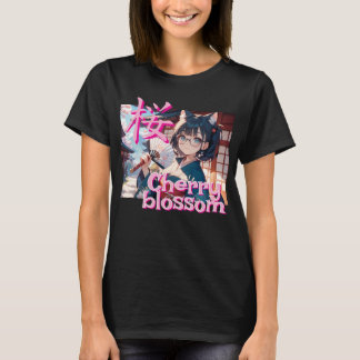 T-SHIRT 桜と猫耳娘