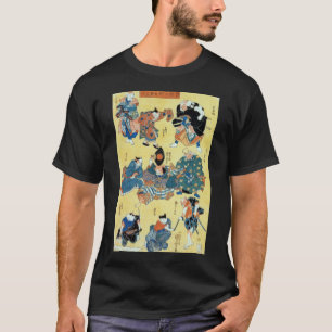 T-shirt 流 行 猫 の 狂 言 づ de , Acteurs du Chat, Kuniyoshi, Uk
