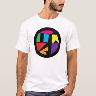 T-shirt 「牙」ステンドガラス漢字ロゴ / 家紋風デザイン / Stained glass logo