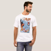 T-shirt 猫と金魚, chat de 国芳 et poisson rouge, Kuniyoshi, (Devant entier)