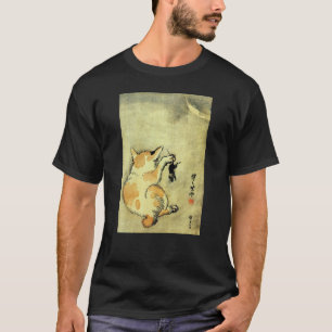 T-shirt 猫 と 鼠, 暁 斎 Chat et souris, Kyōsai, Ukiyo-e