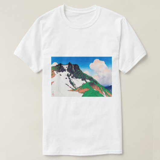 T-shirt 白 旭 岳, Asahi Peak Vue du Mont Hakuba, Hasui (Design devant)