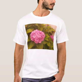 T-shirt 紫陽花Japanese Kanji Ajisai Hydrangea Flower Minimali