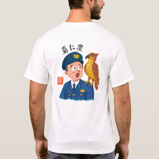 T-SHIRT 肩に鷹(カタニタカ) (Dos)