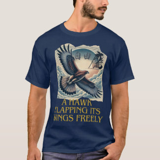 T-SHIRT 自由に羽ばたく鷹Tシャツ
