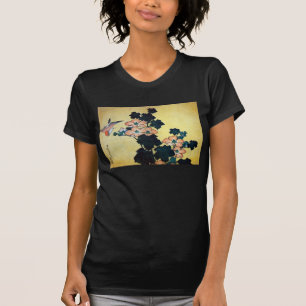 T-shirt 芙 蓉 に 雀, 北 Hibiscus Mutabilis et Sparrow, Hokusai