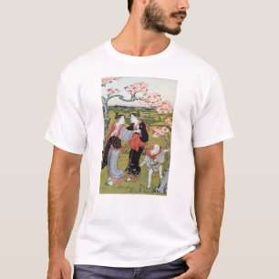 T-shirt 花 見(一), 長 Flower Viewing(1), Kiyonaga, Ukiyo-e