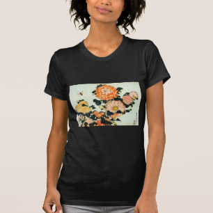 T-shirt 菊 と 蜂, 北 斎 Chrysanthemum et Bee, Hokusai