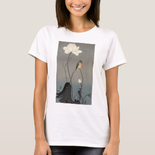 T-shirt 蓮 に カ ワ 古 ミ, 邨 Kingfisher sur Lotus, Koson, Ukiyo-