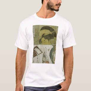 T-shirt 鏡 を 見 女, 歌 麿 Femme qui Voit miroir, Utamaro, Ukiyo