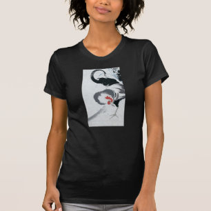 T-shirt 雄鶏図, coq de 若冲 (détail), Jakuchu