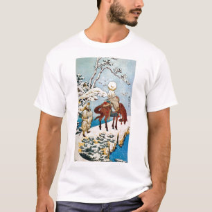T-shirt 雪 の 旅 人, 北 Voyageurs en Neige, Hokusai, Ukiyo-e