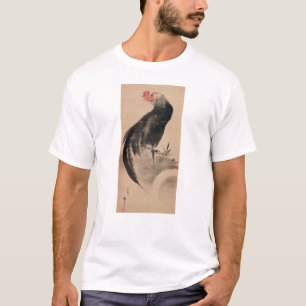 T-shirt 黒 い 雄 鶏, 北 Black Rooster, Hokusai