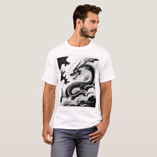 T-SHIRT 龍の神聖な力 (Devant entier)