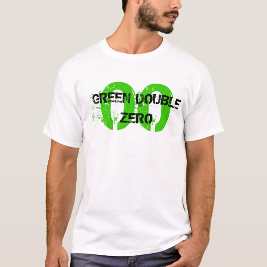 T-SHIRT 00, DOUBLE VERT ZÉRO (Devant)
