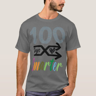 T-shirt 00 Jours Smarter Happy 00ème Jour De L'École Rainb