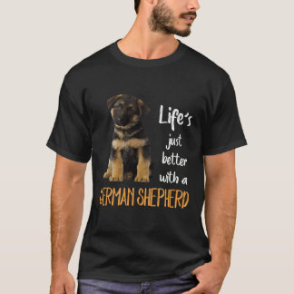 T-shirt 017 La vie est juste mieux avec un berger allemand