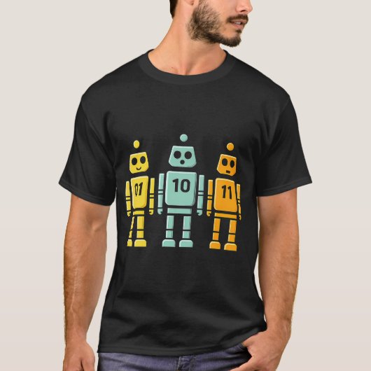 T-shirt 01 10 11 Robot Binary (Devant)