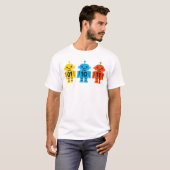 T-shirt 01 10 11 Robots Code Binaire Dessin Technique Mign (Devant entier)