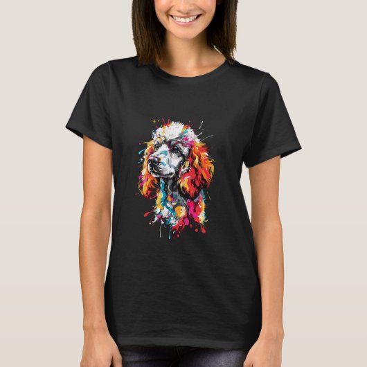 T-shirt 01 Bébé Caniche Imprimé sur le devant (Devant)