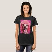 T-shirt 01 Chien Caniche Rose (Devant entier)