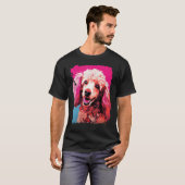 T-shirt 01 Chien Caniche Rose (Devant entier)