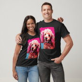 T-shirt 01 Chien Caniche Rose (Unisexe)