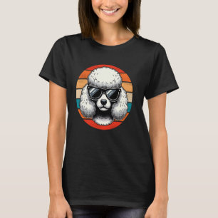 T-shirt 01 Design de Poodle Rétro Cool Poodle Portant des
