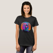 T-shirt 01 Esthétique Poodle avec Synthwave 80s (Devant entier)