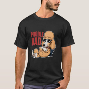 T-shirt 01 Papa Caniche à l'air cool avec des lunettes de