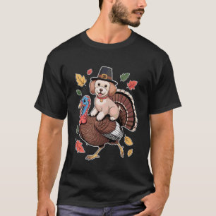 T-shirt 01 Pèlerin Miniature Caniche Chien à Cheval sur Di