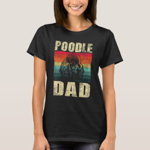 T-shirt 01 Poodle Papa - Rétro Vintage Fête des Pères Chie