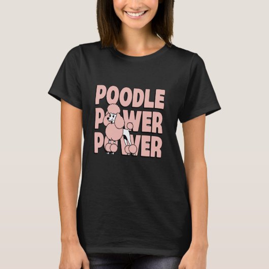 T-shirt 01 Poodle Power Power Conception Graphique Gras (Devant)
