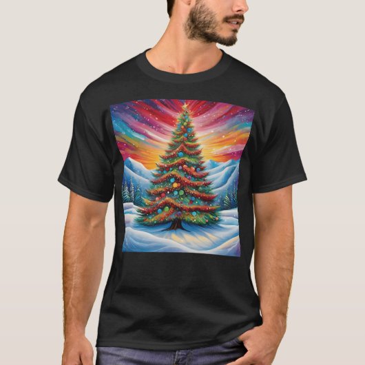T-shirt 04 - Enchantant hiver Wonderland sapin de Noël (Devant)