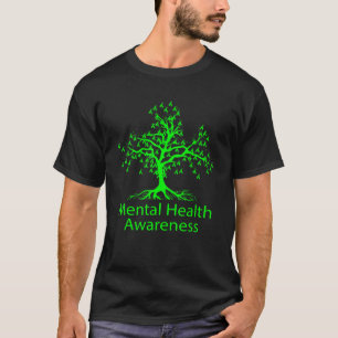 T-shirt 0 Arbre Ruban Vert de Sensibilisation à la Santé M