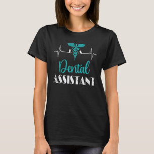 T-shirt 0 Assistant Dentaire Battement De Coeur Ekg Rda As