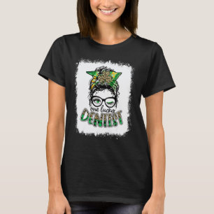 T-shirt 0 Blanchi Un Dentiste Chanceux Chignon Léopard Sha