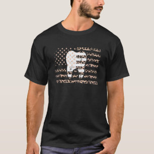 T-shirt 0 Dentiste Drapeau Américain Impression Léopard De
